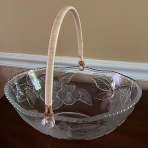 Moving Sale - Price Reduced - Crystal Floral basket design bowl